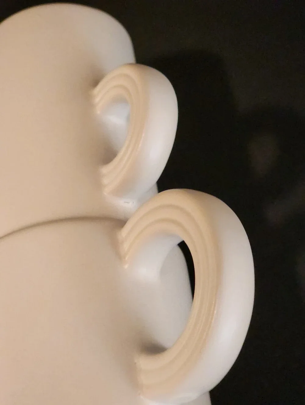 Slateford Collection Bud Vase with Loop Handles, White New With Tag On Bottom